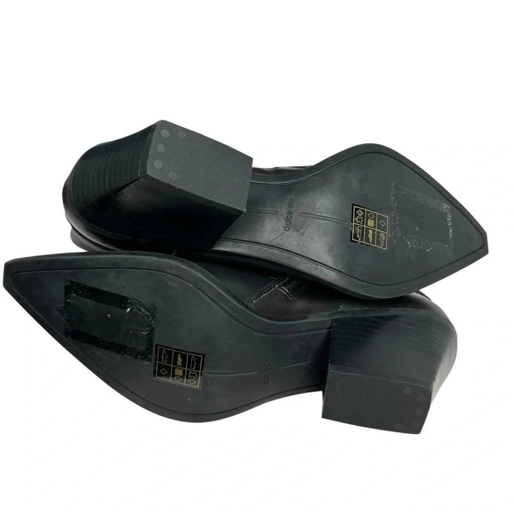 Dolce Vita Rayner Black Leather Heeled Bootie. Sz: 8.5
